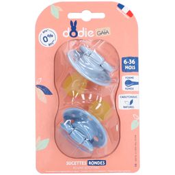 Dodie® Gaia Sucette Caoutchouc Ciel Étoilé 6-36 Mois DUO