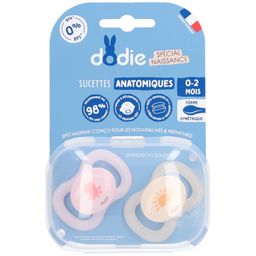 Dodie Sucettes Anatomiques Rose - Beige 0-2 Mois
