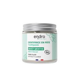 ENDRO Dentifrice à la menthe bio en bocal