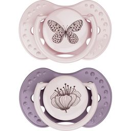 DIFRAX Tétine Dynamic Botanic Rose - Violet 18 mois et +