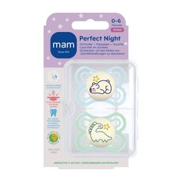 MAM Perfect Night Tétine silicone bleu 0-6 mois