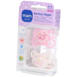 MAM Perfect Night Tétine silicone rose 0-6 mois