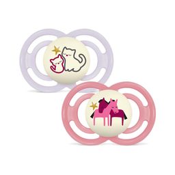 MAM Perfect Night Tétine silicone rose 6-16 mois