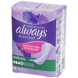 Always Discreet Fuites Urinaires Protection Intégrale Serviettes Normal