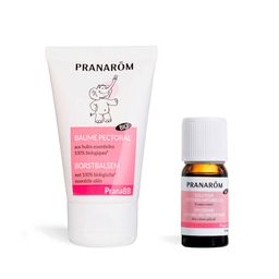 Pranarom PranaBB Baume Pectoral Bébé + PranaBB Solution Défenses Naturelles pour Bébé Bio