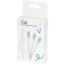 MyVariations Pack 3 Têtes de Brosse - Enfant- White