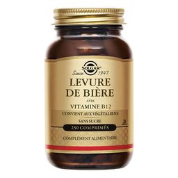 Solgar Levure de Bière - Vitamine B12 - Beauté Peau, Cheveux, Ongles - 250 comprimés