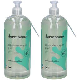 Dermasens Gel Douche Surgras 3 en 1 Parfum Cèdre blanc