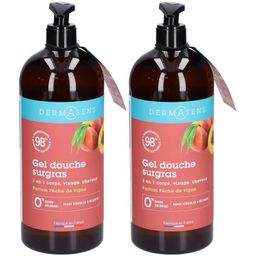 DERMASENS Gel douche surgras 3 en 1 parfum Pêche de vigne 1L