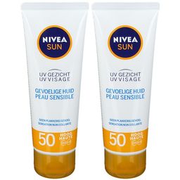 NIVEA Sun UV Crème Solaire Visage Peau Sensible SPF50