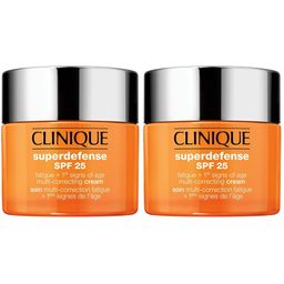 Clinique Superdefense SPF 25 Soin Multi-correction Fatigue + 1ers Signes de l'Âge - Crème de Jour Hydratante - Peaux Sèches à Mixtes