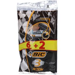 BiC® 3 Action Rasoirs jetables à 3 lames pour hommes