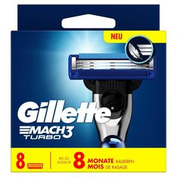 Gillette Mach3 Turbo Lames de Rasoir Recharge - 8 lames