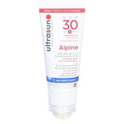 Ultrasun Alpine Potection Solaire 2 en 1 Visage & Lèvres SPF 30
