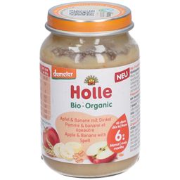 HOLLE Petit pot aux fruits bio Pomme & banane et épeautre