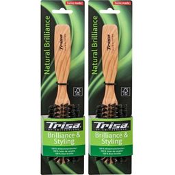 TRISA Natural Brillance Brosse à cheveux demi-ronde