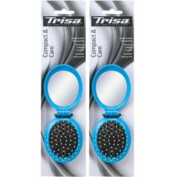 TRISA Basic Brosse à cheveux pliable et son miroir