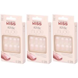 KISS Salon Acrylic Faux ongles French Nude Taille M