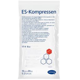 ES Compresses stériles 8 plis 10 x 20 cm