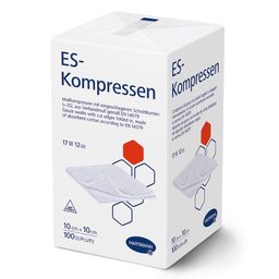 ES Compresses non stériles 12 fois 10 x 10 cm