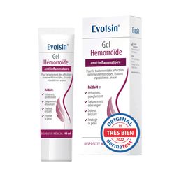 Evolsin® Gel anti-hémorroïdes – Crème hemorrhoide contre les douleurs, les démangeaisons, les irritations et les saignements