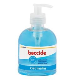 BACCIDE - Gel hydroalcoolique - Elimine 99,9% des virus et - 96,8% d'eau et d'ingrédients d'origine végétale - Fabriqué en France - 300ml