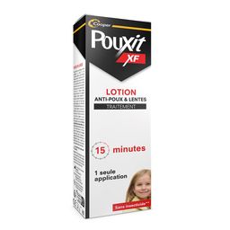 POUXIT - Extra Fort - Lotion anti-poux et lentes - Agit en 1 seule application de 15 minutes1 - Traitement du cuir chevelu - 100 ml