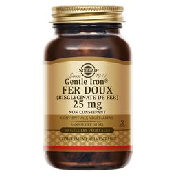 Solgar Fer Doux (Gentle Iron) 25mg - Vitalité - 90 gélules végétales