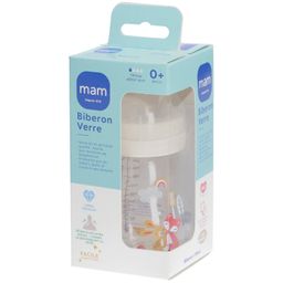 MAM Biberon 1er âge 170 ml verre motif maison