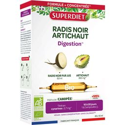 SUPERDIET – RADIS NOIR, ARTICHAUT BIO – 20 ampoules de 10 ml