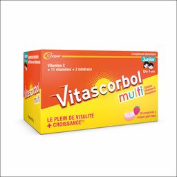 VITASCORBOLMULTI JUNIOR - Complément alimentaire vitamine C pour enfants- 30 comprimés