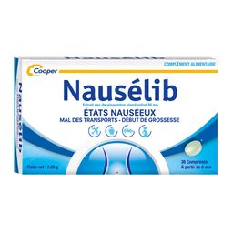 NAUSELIB - Etats nauséeux - Mal des transports - Début de grossesse - 36 comprimés