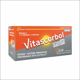 VITASCORBOL - Complément alimentaire Multivitamines – Multi Adulte – Libération prolongée - Fatigue et système immunitaire - Programme 30 jours - 30 comprimés à avaler