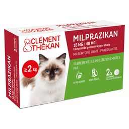 Clement Thekan Milprazikan Traitement Des Vers Plats Et Ronds Chat 2 Comprimés