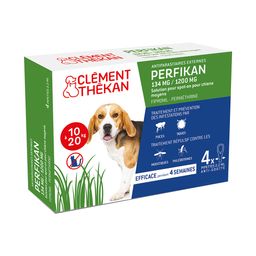 Clement Thekan Anti-Puces Anti-Tiques Chien 10-20kg 4 Pipettes