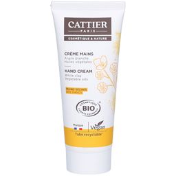 Cattier Crème Mains, Crème Pour Les Mains à L'argile Blanche Et Huiles Végétales, Tube 75