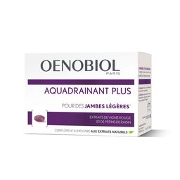 OENOBIOL - Compléments Alimentaires - Minceur - Aquadrainant Plus - Jambes Légères(1) - Progamme 15 Jours - 1 Boîte de 45 Comprimés