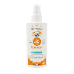 ALPHANOVA® Bébé Lait solaire spray très haute protection bio SPF50+
