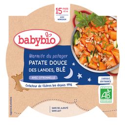 Babybio MARMITE DU POTAGER PATATE DOUCE DES LANDES BLÉ CITRONNELLE dès 15 mois