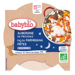 Babybio AUBERGINES DE PROVENCE FAÇON PARMIGIANA PÂTES ORIGAN dès 15 mois