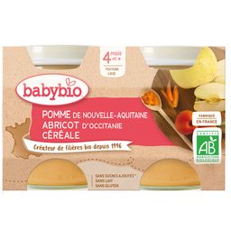 Babybio POMME DE NOUVELLE-AQUITAINE ABRICOT D'OCCITANIE CÉRÉALE dès 4 mois