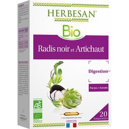 HERBESAN – RADIS NOIR ET ARTICHAUT BIO – 20 ampoules de 10 ml