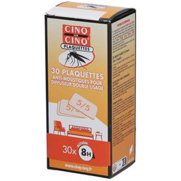  CINQ SUR CINQ Plaquettes Anti-Moustiques pour Diffuseur Double Usage