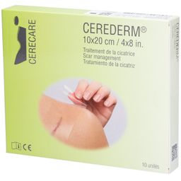 CEREDERM LIPOSTICK - Pansement autoadhérent siliconé pour cicatrices. rectangle, 10 cm x 2