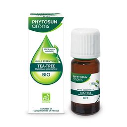 PHYTOSUN AROMS - Huile Essentielle Tea-Tree Bio (Arbre à Thé) - HEBBD - 100% Pure & Naturelle - 100% Bio - Analysée & Conditionnée en France - 10 ml
