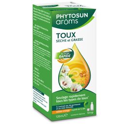 PHYTOSUN AROMS SIROP TOUX Sèche & Grasse Adulte - Naturel -Sirop Pour Le Soulagement De La Toux Sèche et Grasse – Action Rapide - 1 X 120 ml