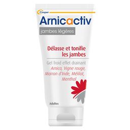 ARNICAN - Jambes légères - Gel froid cosmétique à base d'arnica, de menthol et d'extraits de plantes - Effet drainant - Délasse et tonifie les jambes - Tube de 150 ml