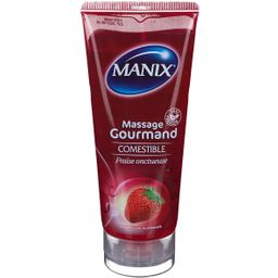 MANIX® Gel de massage gourmand fraise comestible