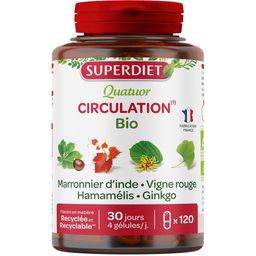 SUPERDIET Quatuor Marronnier d’Inde - Vigne rouge - Hamamélis - Ginkgo