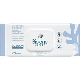 Biolane Expert Lingettes Douceur - Nettoient & Protègent - Peaux Sensibles - 72 lingettes